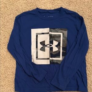 Under Armour Boys Blue Long Sleeve Shirt
